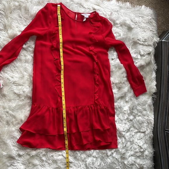 BCBG RED Ruffle DRESS - Picture 10 of 12